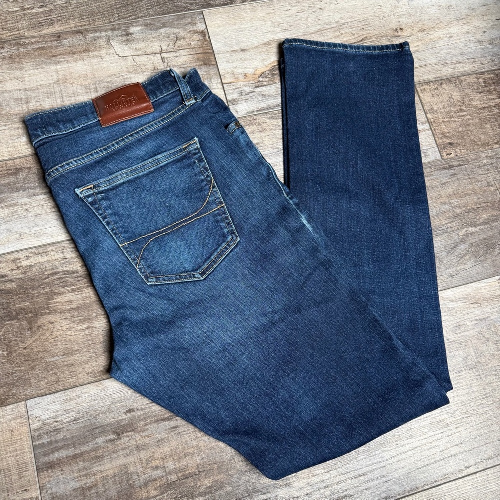 Hollister Men's Dark Blue Slim Straight Jeans 34/34